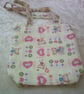 Teddy Bears on Bikes and Rollers Skates with Pink Hearts Fabric Bag - Image 1