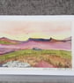Moorland Eve. Blank Card. Original Watercolour Painting. 260139