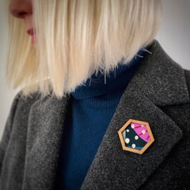 Hexagonal Brooch 