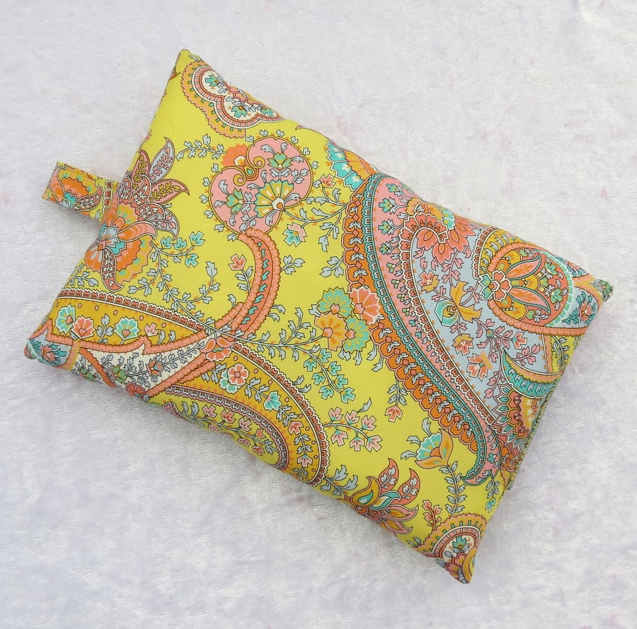 Wrist rest, wrist support, made from Liberty Tana Lawn, paisley