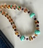 Colourful bead necklace with toggle clasp.  - Image 3