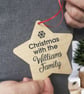 Personalised Bauble Star Family Christmas Wooden Tree Decoration - Image 2