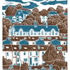 Carfield View A3 poster-print (blue-brown)