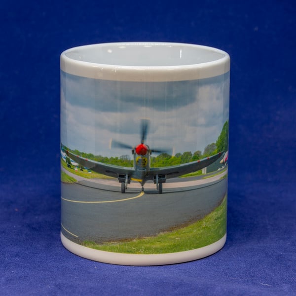 Ceramic mug Spitfire runs the taxi line