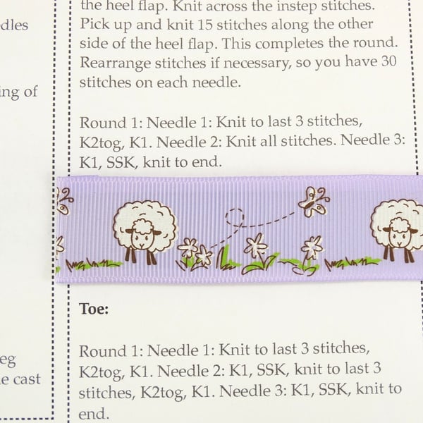 Magnetic Pattern Marker Tamer Guide - Sheep in Lilac - 19.5cmA4Letter Size