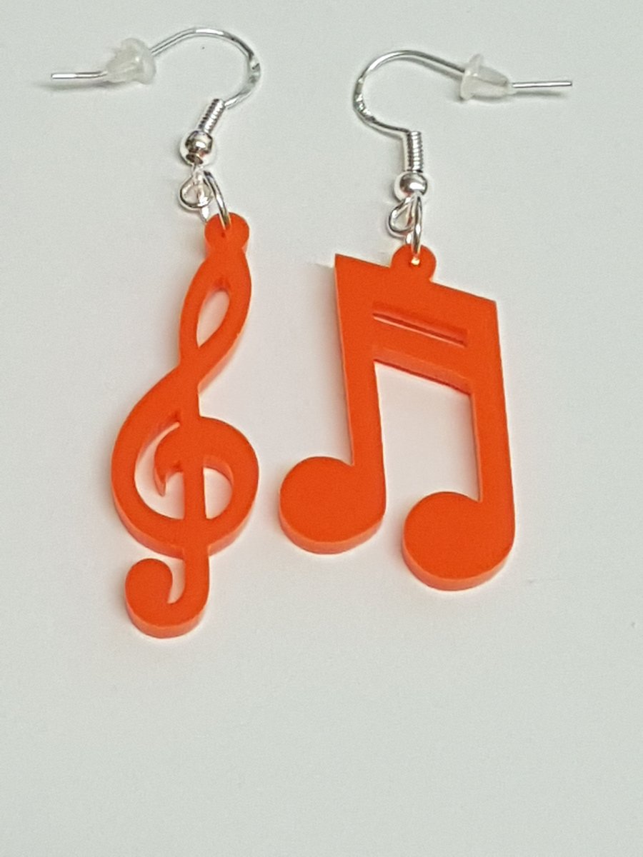 Musical Notes Earrings - Acrylic