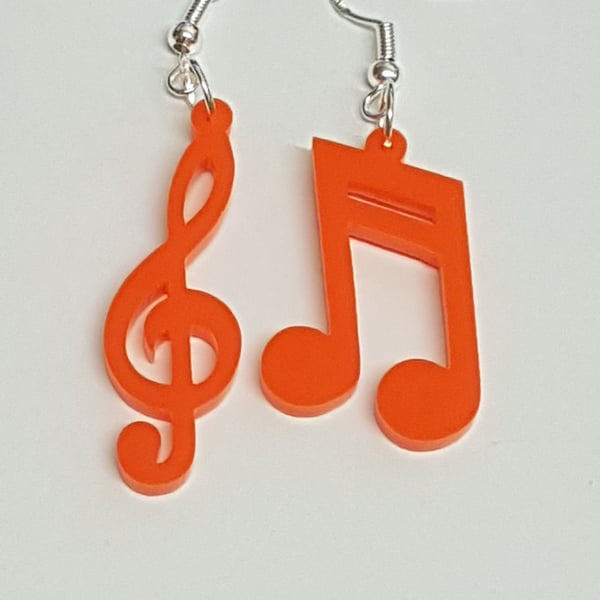 Musical Notes Earrings - Acrylic