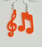Musical Notes Earrings - Acrylic - Image 1