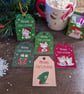 Meowy Christmas Gift Tags Set - Glossy Cat Gift Labels - Monty & Mabel