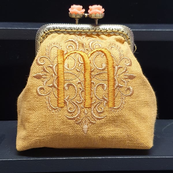 The Elegant Damask Monogram Purse