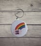Love is Love Pride Keyring with Vibrant Rainbow Design
