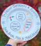 Hand Painted Personalised Ceramic Christmas Eve Plate, Unique Pottery Xmas Eve  - Image 4