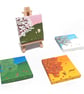 Seasonal Miniature Art - beautiful bundle of 4 original paintings and mini easel - Image 1
