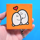 Cheps in love - Original acrylic painting on canvas