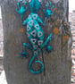 Handmade Tin Gecko Wall Art, Turquoise. Made from a Coffee Tin - Image 6