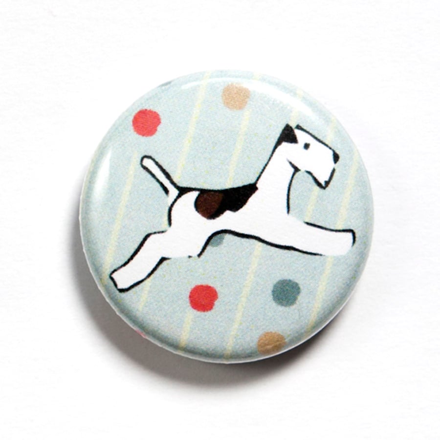 Flying Fox Terrier Dog Badge