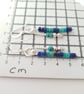 Colourful Boho Drop Earrings Sterling Silver Lapiz Lazuli & Turquoise  - Image 6