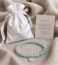 Aquamarine Crystal Bracelet, Calm & Courage, Personalised Engraved Gift - Image 4
