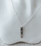 Handmade Fine Silver Orthogonal Pendant Necklace- Heritage Lace Design - Image 4