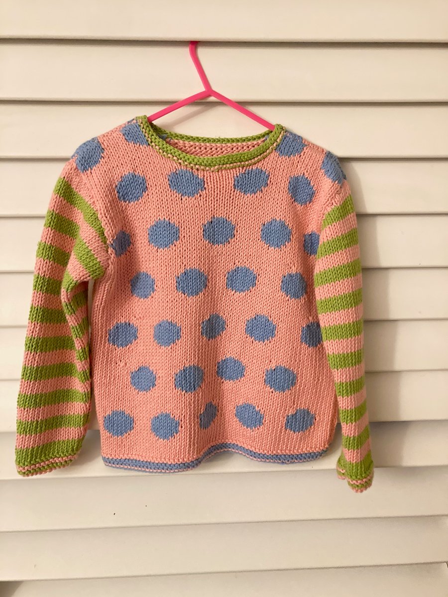 Hand knitted cotton jumper 