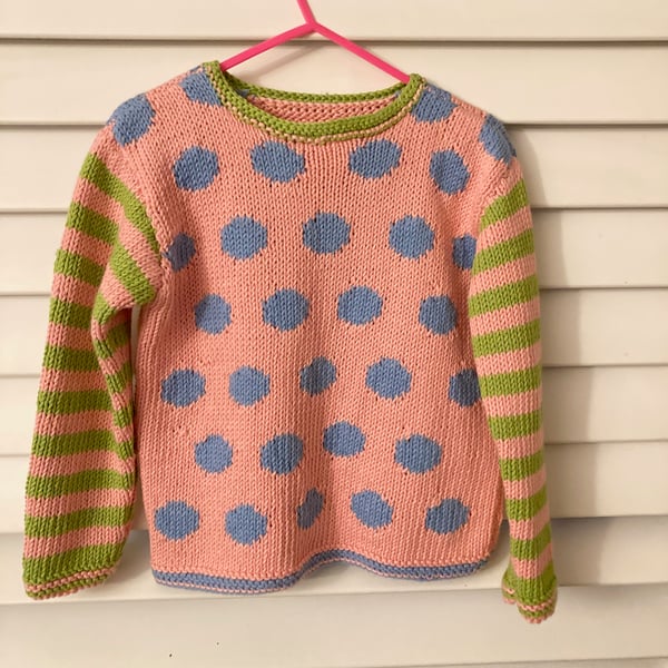 Hand knitted cotton jumper 