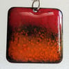 Enamelled ‘fire’ pendant 018