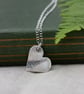 Silver Fern Pattern Heart Pendant - Image 6