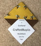 100% Cotton Bookmark hand crafted. Save the Page Unique modern square shape.