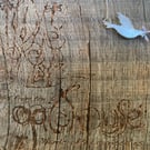 Sterling silver dove of peace choker necklace