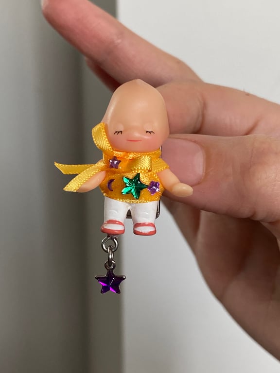 Kewpie Style Mini Doll Brooch, TRINKET