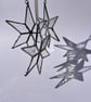 Unique Patchwork stained glass star decoration in clear - Image 4