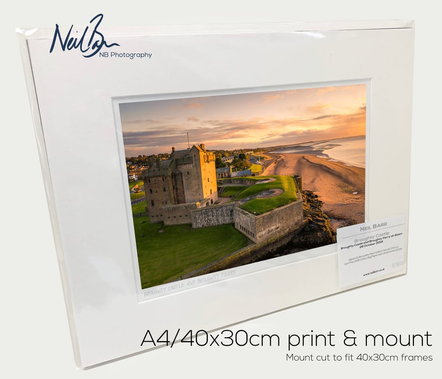 Broughty Castle, Broughty Ferry, Dundee, Scotland - A4 (40x30cm) Unframed Print