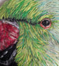 Hand Embroidered Parakeet Brooch - Image 4