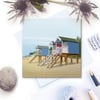 Tall Beach Huts Card - Seaside, Wells-next-the-Sea