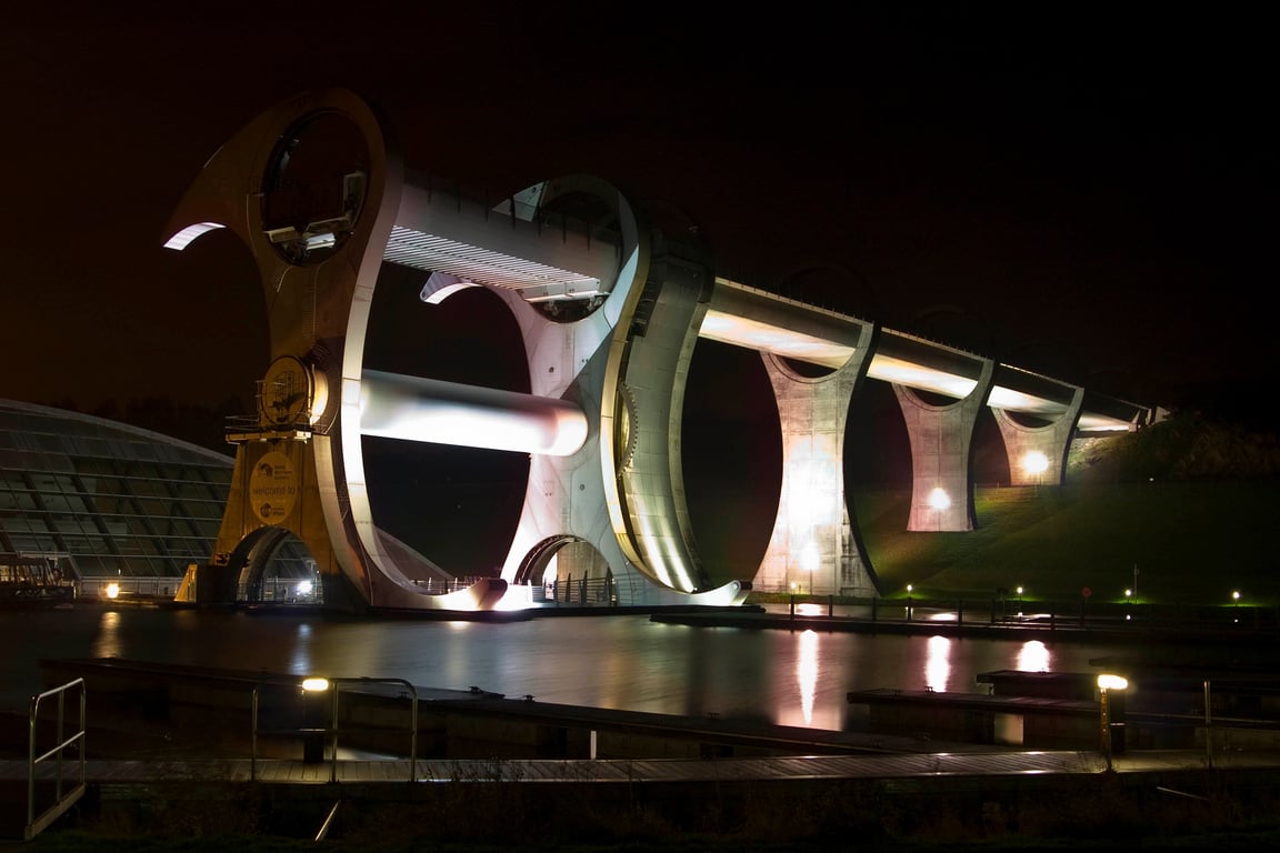 Falkirk wheel boat lift print