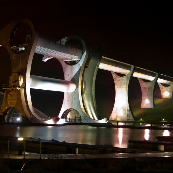 Falkirk wheel boat lift print