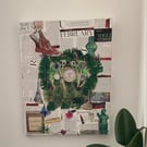 What's the Time Canvas Collage Unique Art Work Watches Tropical Leaves
