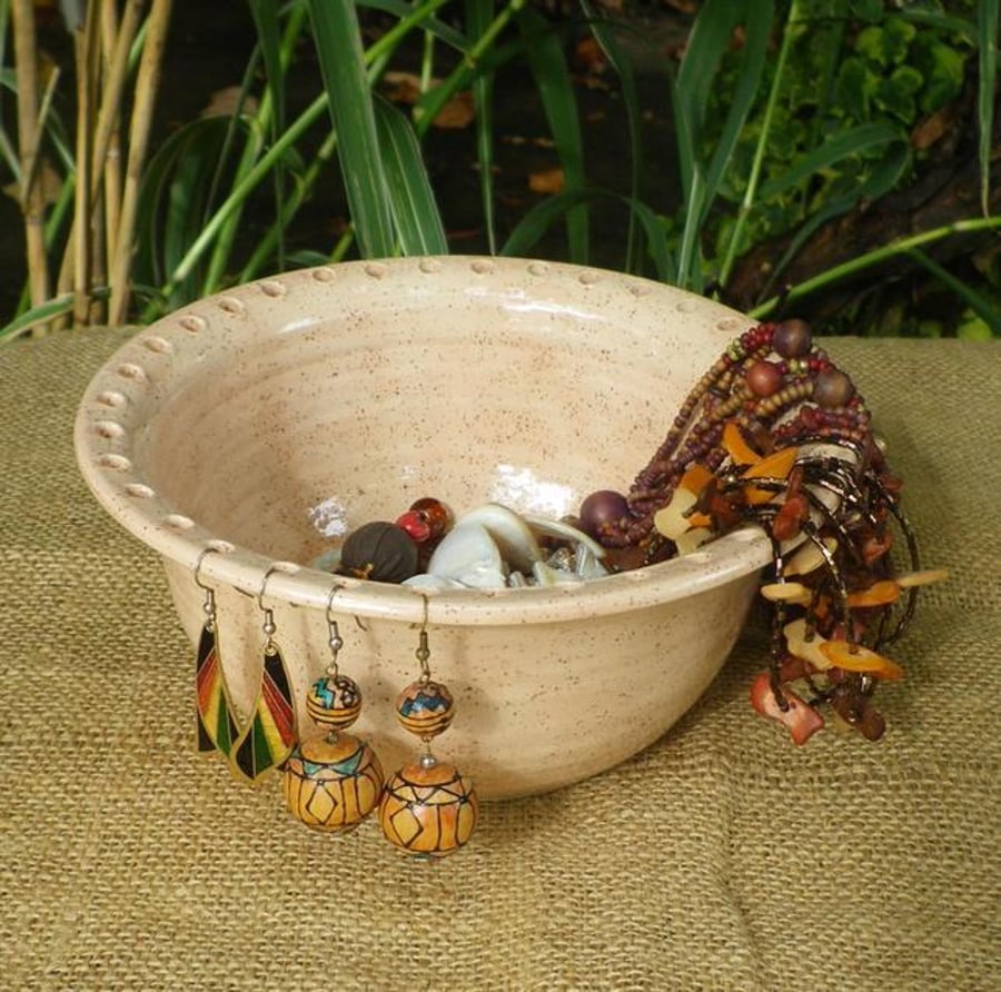 Jewellery bowl earrings keeper jewelry ceramics pottery ceramic handthrown