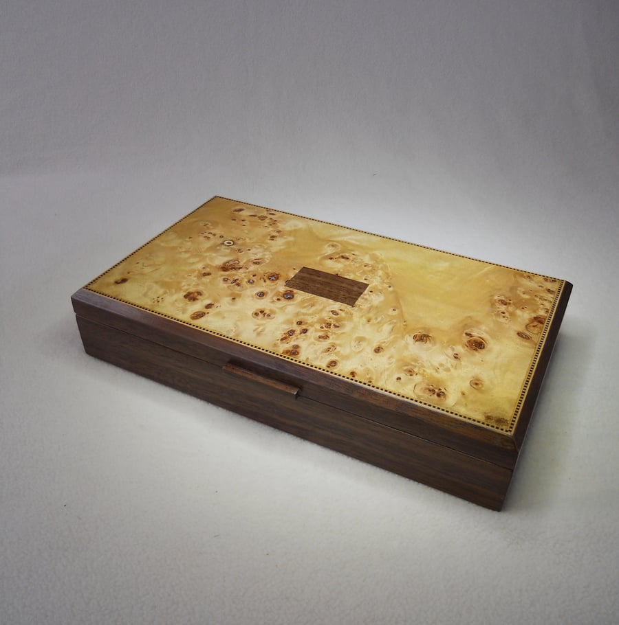 Earring Box - Solid Walnut 