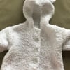 Fluffy baby jacket with hood