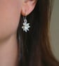Sterling Silver Lotus Flower Earrings - Handmade in UK