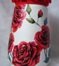 Recycled glass red rose vase - Image 4