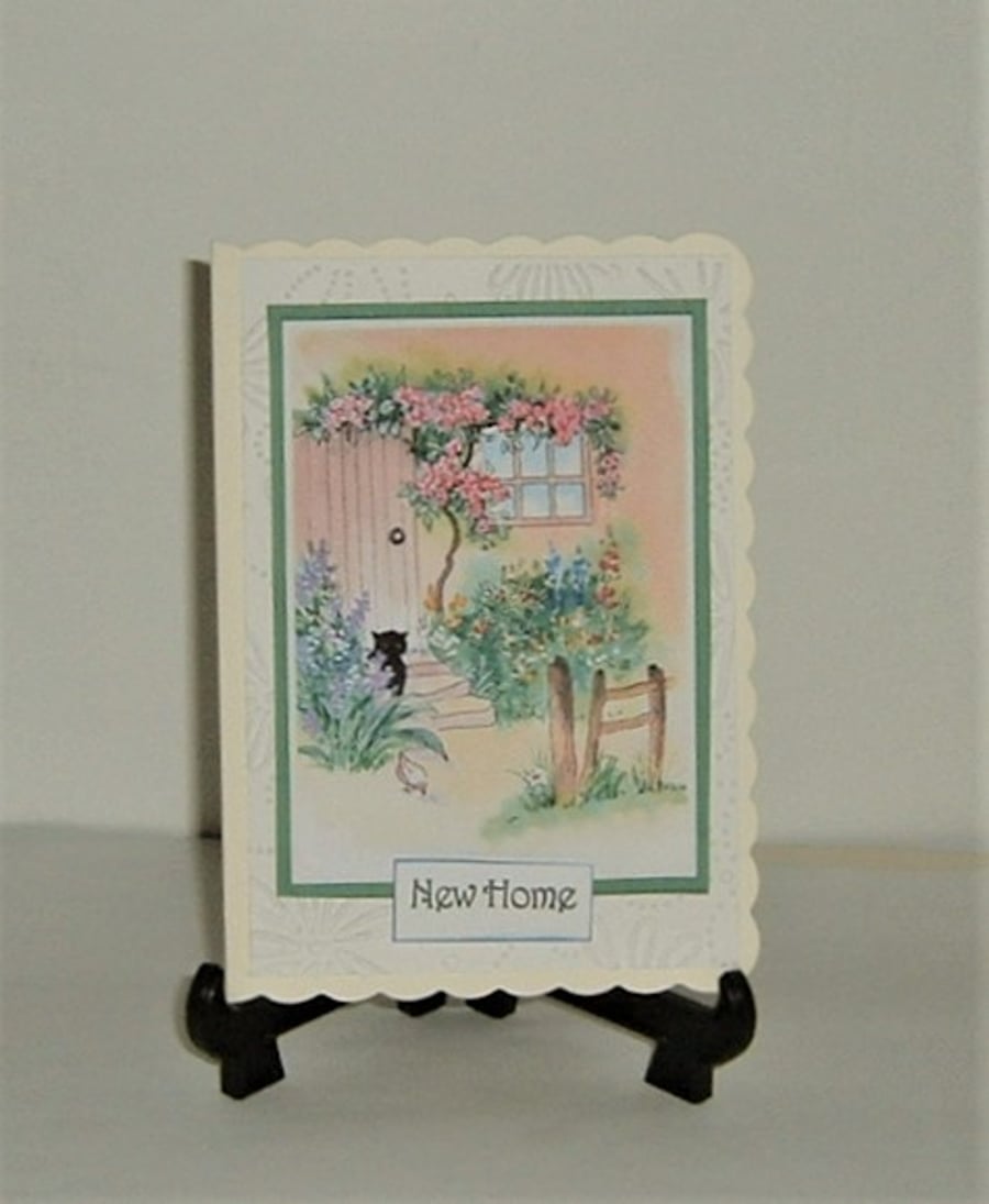 hand crafted New Home card ( ref F 419)