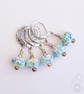 Lampwork Stitch Markers - Summer Blossoms - Image 3
