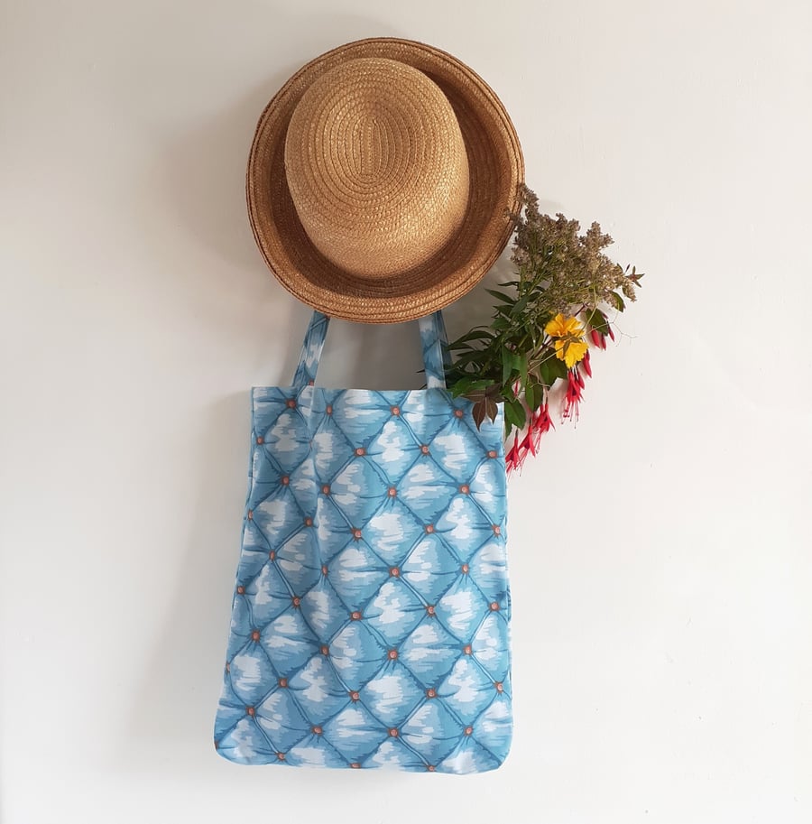 Perfectly Imperfect foldaway tote bag novelty print of padded fabric