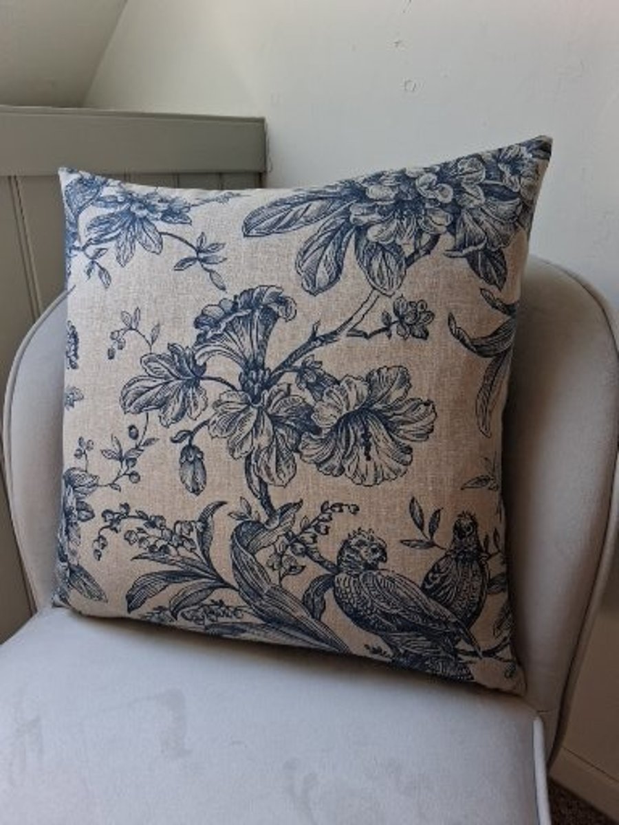Navy Provence Fabric Cushion