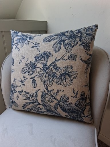 Navy Provence Fabric Cushion