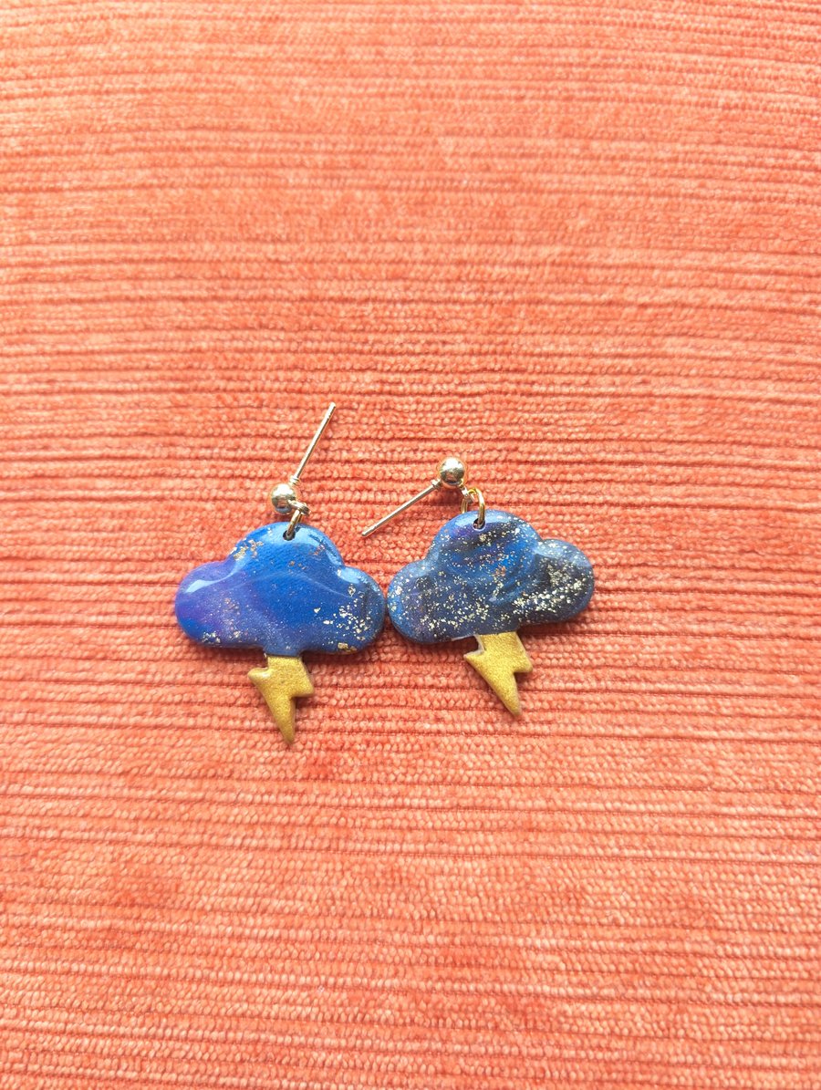 Midnight galaxy raincloud earrings oopsy