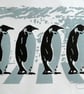 Penguins Linocut - Image 2