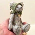 Hand sewn teddy bear, one of a kind collectable elf artist bear by Bearlescent 